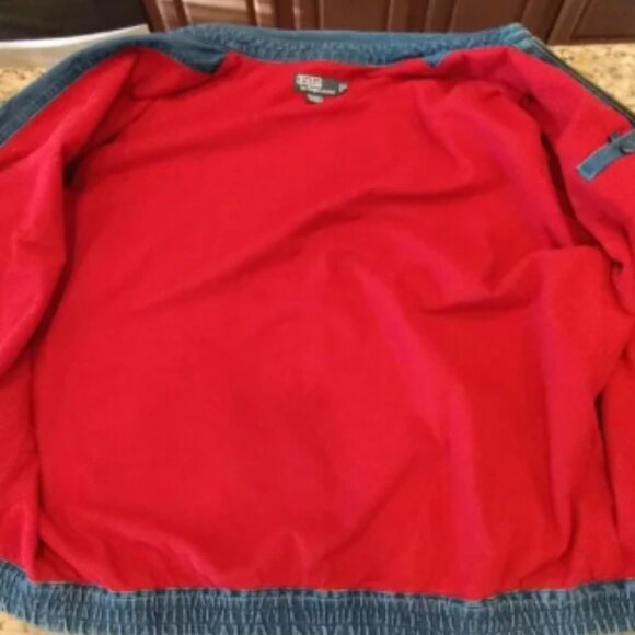 Polo Ralph Lauren Harrington Denim Jacket Vintage Size XL - Picture 8 of 10